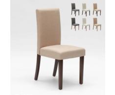 Sedia in legno imbottita stile henriksdal per cucina sala da pranzo COMFORT | Beige