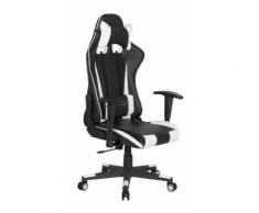 Sedia da ufficio scrivania bianco e nero RACER