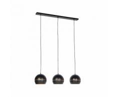QAZQA Lampada a sospensione Buell hl - Industriale - Acciaio - Nero/Oro - Oblungo/Tondo Max. 3 x