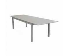 Tavolo Cuba + 6 Poltrone Tortora Per Esterno Da Giardino Allungabile In Alluminio