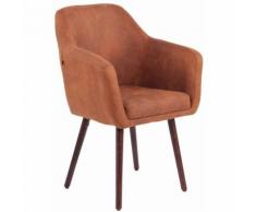 Sedia pranzo UTRECHT in similpelle vintage Marrone Noce