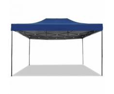 Tenda / Gazebo Per Giardino 3X4,5 Mt Impermeabile Tendone Pieghevole Per Fiere E Mercati Colore Blu