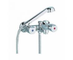 Gruppo vasca esterno duplex Zucchetti New Z7531P con doccia e flessibile da 1250 mm