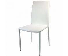 Set 4 Sedie Kristin - Imbottite - da Sala da Pranzo, Soggiorno, Cucina - Bianco, 53 x 44 x 90 cm