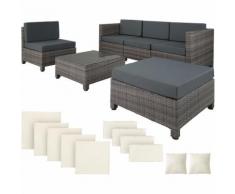 set da giardino in rattan con telaio in alluminio - arredo giardino, mobili da giardino, set da