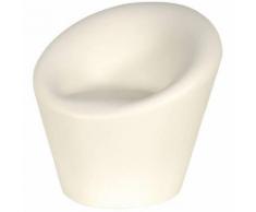Poltrona Happy avorio in resina arredo esterno design giardino A/60 AV