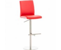 Sgabello Cucina Cadiz In Similpelle Rosso Acciaio inox