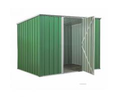 Casetta giardino in lamiera Box in Acciaio Zincato 260x185cm x h1.92m - 85kg - 4,55mq - VERDE