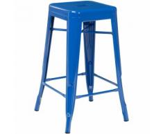 SKLUM Sgabello Medio LIX Blu Lapislazzuli Sala da Pranzo Cucina Bar Stile Industrial