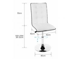 Set di 2 sedie per sala da pranzo - Finto nero - Design ergonomico imbottito contemporaneo