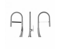 Rubinetto miscelatore lavello fontana cucina monocomando VIZIO design elegante con molla