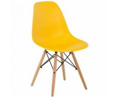 SKLUM Sedia Brich Scand Giallo Freesia Legno Naturale Sala da Pranzo Cucina Stile Scandi