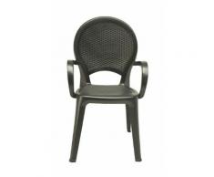 POLTRONA PALOMA RATTAN (greenpol) | Antracite