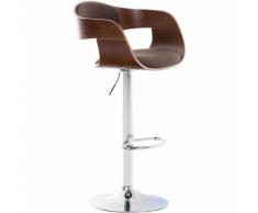 Sgabello cucina KINGSTON in tessuto Noce/marrone
