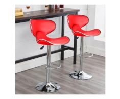 LOTTO DI 2 SGABELLI DA BAR, BAR SEDIA, girevole, altezza regolabile 84CM - 105CM, in cucina, bar