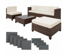 set da giardino in rattan con telaio in alluminio - arredo giardino, mobili da giardino, set da
