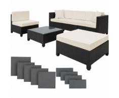 set da giardino in rattan con telaio in alluminio - arredo giardino, mobili da giardino, set da