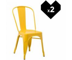 SKLUM Pack 2 Sedie LIX Giallo Freesia Sala da Pranzo Cucina Bar Stile Industrial