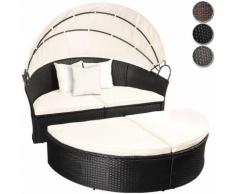 Salotto da giardino poltrone divano da esterno in polyrattan sdraio rattan letto colore principale: