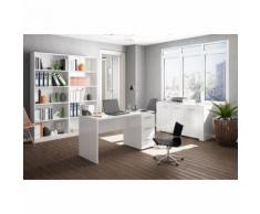 Scrivania da ufficio 138x60 cm Bianco artik con tre cassetti | Bianco