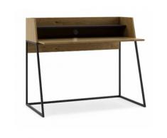 Mc Haus - Scrivania Ufficio Scrittoio Kala legno e Nero 120x62x89cm