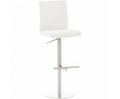 Sgabello Cucina Cadiz In Tessuto Bianco Acciaio inox