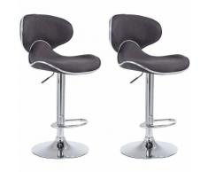 Set 2 Sgabelli Cucina Las Vegas V2 in Tessuto Grigio scuro