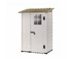 Casetta da giardino 95x139x201h cm - GAROFALO TUSCANY EVO 100.1P DEC con 1 porta decentrata