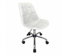 Sedia Da Ufficio Moderna Per Scrivania Relaxing Bianco Girevole Con Ruote Studio Cameretta