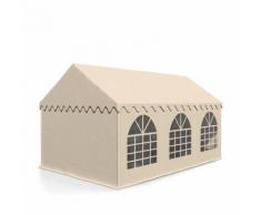 Blumfeldt Sommerfest 3x6m 500 g/m² Tendone da festa Gazebo PVC Impermeabile Beig