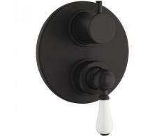 Miscelatore incasso con deviatore a 2 uscite Piralla Como 0TOYO400A19 | Nero opaco - 2 USCITE