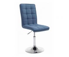 Sedia per sala da pranzo Peking V2 in tessuto Blu