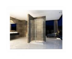 Box Doccia in Cristallo 8 mm frameless due lati apertura battente interno ed esterno - Misura: 80 x