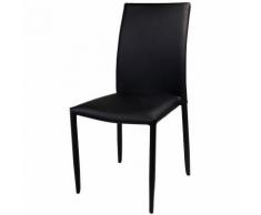 Set 4 Sedie Kristin - Imbottite - da Sala da Pranzo, Soggiorno, Cucina - Nero, 53 x 44 x 90 cm