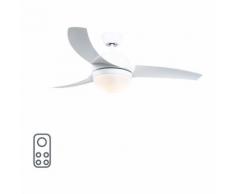 QAZQA Ventilatori da soffitto bora - Moderno - Vetro,Plastico,Acciaio - Bianco - Tondo Max. 2 x Watt