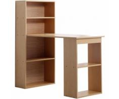 HOMCOM Scrivania Computer con Libreria Salvaspazio Porta PC per Ufficio Studio in Legno120x55x120cm