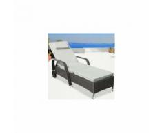Lettino sdraio parasole giardino piscina poltrona in polyrattan design moderno colore principale:
