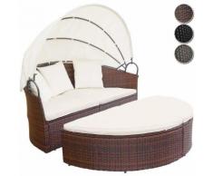 Salotto da giardino poltrone divano da esterno in polyrattan sdraio rattan letto colore principale: