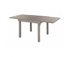 Tavolo Estensibile In Alluminio, Da 90/180x90x75 Cm Grigio