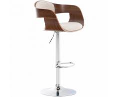 Sgabello cucina KINGSTON in tessuto Noce/crema