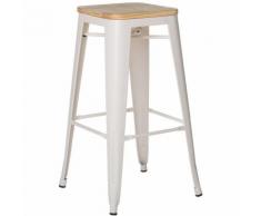 SKLUM Sgabello Alto LIX Opaco Legno Beige Crema Legno Naturale Sala da Pranzo Cucina Bar Stile
