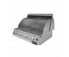 Barbecue professionali Barbecue a gas Fry Top 750 Basic da appoggio 4 bruciatori griglia scolo a V