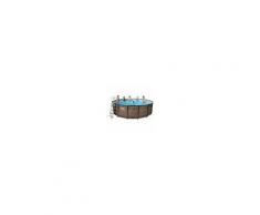 CAP40 Piscina fuori terra Power Steel altezza 122 cm rivestimento esterno in finto vimini