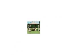 CAP40 Gazebo Eden 300x300x270h in acciaio verniciato e top in poliestere bianco