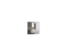 Arbi - Ho.Me Mobile da bagno sospeso moderno da cm 90x45 con specchio contenitore e faretto led