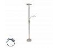 Steinhauer Lampada da terra in acciaio con lampada da lettura con LED e dimmer - Olet