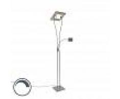 Leuchten Direct Lampada da terra moderna quadrata in acciaio con braccio lettura LED incl.- HELIA
