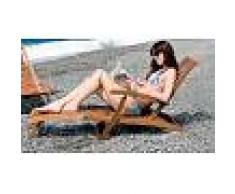 Arredo Giardino POLTRONA DA GIARDINO IN LEGNO BALAU MODELLO STEAMER 'RIVIERA' DA 165x57x90h CM CODICE 14349