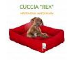 EverGreenWeb Letto per Cani di diverse Taglie color Rosso, Imbottitura in Schiuma Waterfoam Morbido Lavabile in Lavatrice, Cuccia da Interno con Cuscino Sfoderabile, Materasso per Tutti Animali Domestici