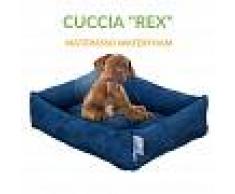 EverGreenWeb Letto per Cani di diverse Taglie color Blu, Imbottitura in Schiuma Waterfoam Morbido Lavabile in Lavatrice, Cuccia da Interno con Cuscino Sfoderabile, Materasso per Tutti Animali Domestici